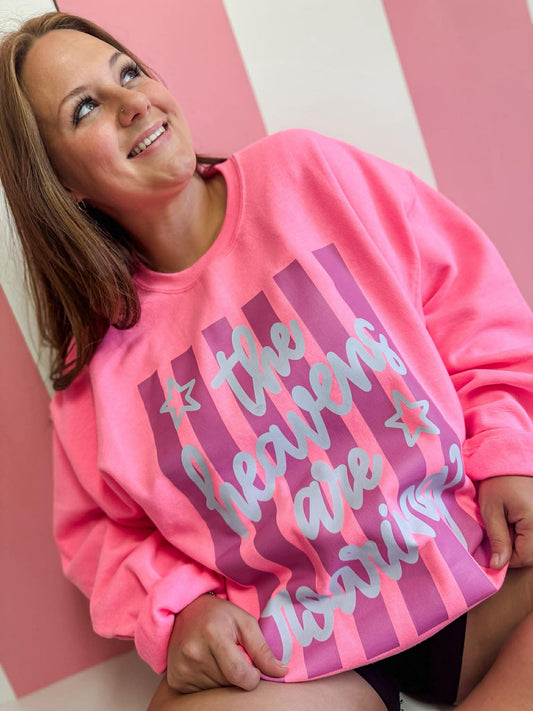 Heavens Are Roaring Stripe Background DTF Apparel