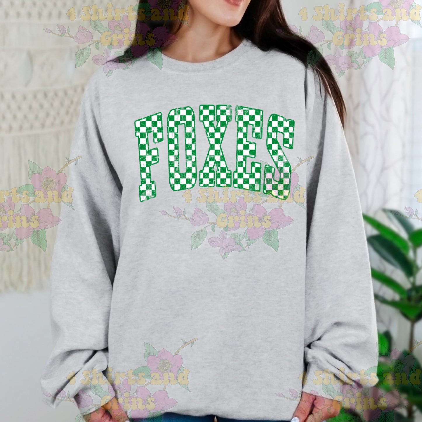 Green Check Foxes Shirt