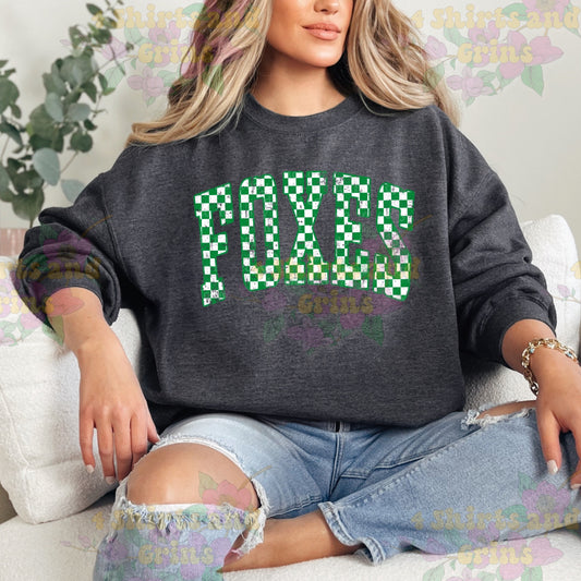 Green Check Foxes Shirt