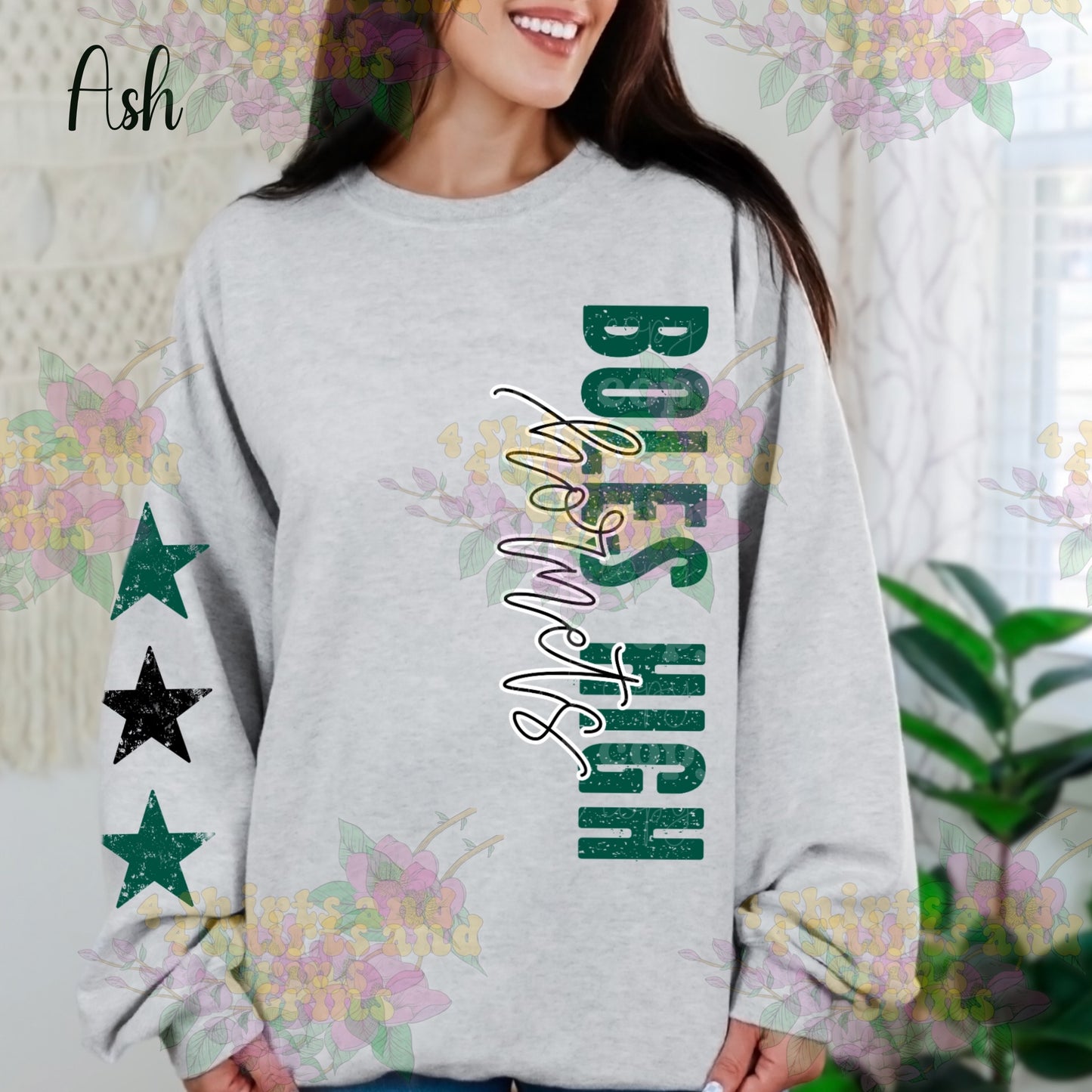 Vertical Boles High Hornets with Stars Sweatshirt