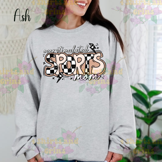 Overstimulated Sports Mom Sweatshirt