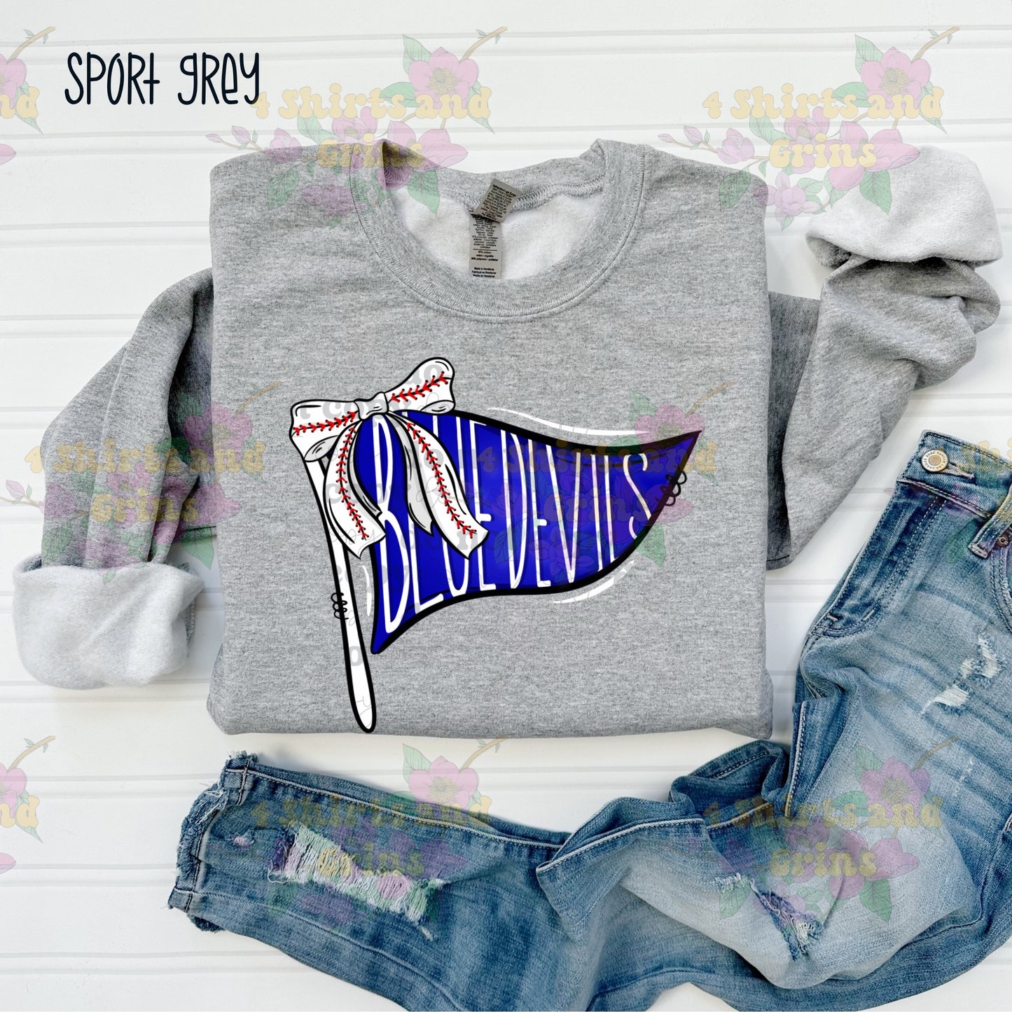 Blue Devils Baseball Pennant Sweatshirt