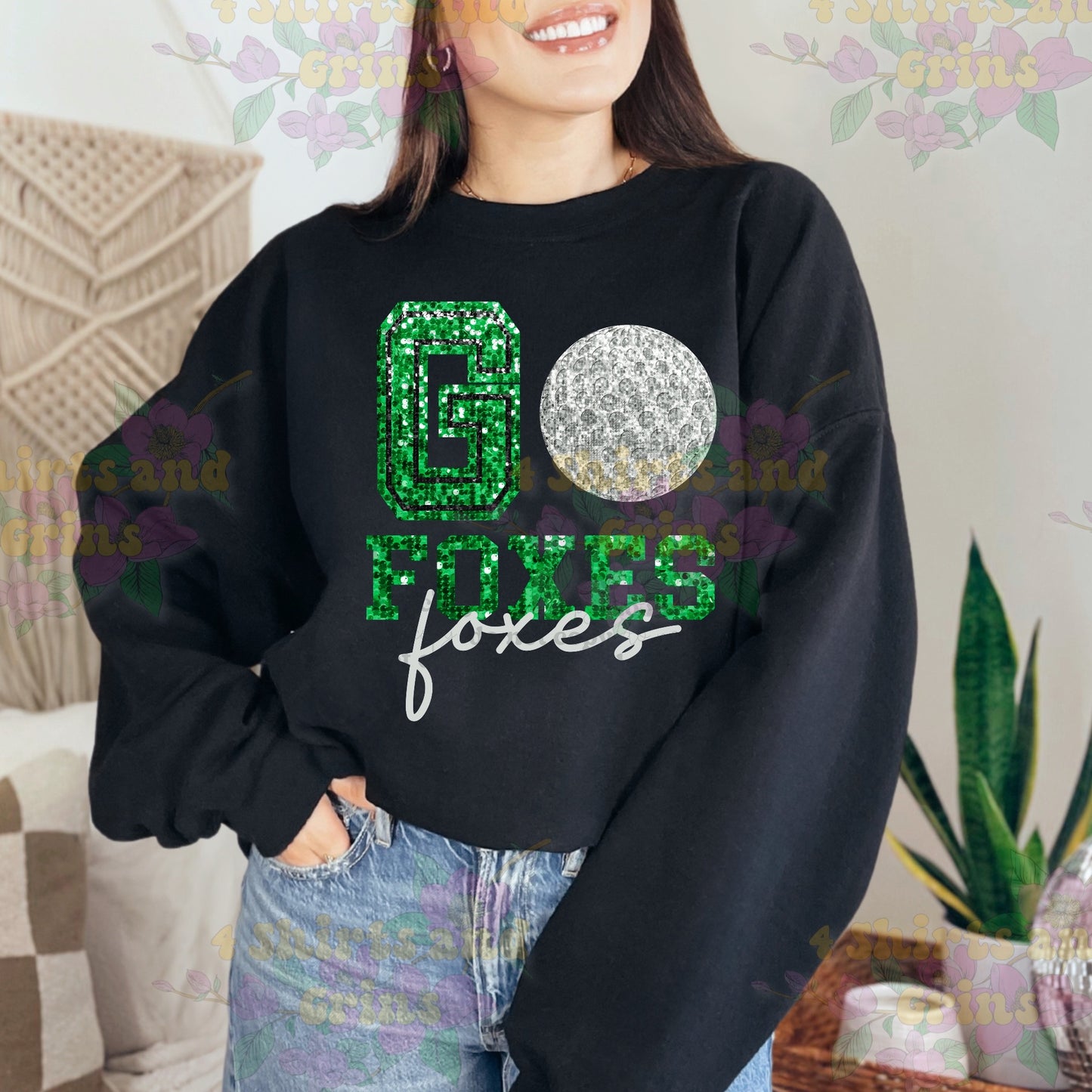 Go Foxes Golf - Faux Sequin Shirt