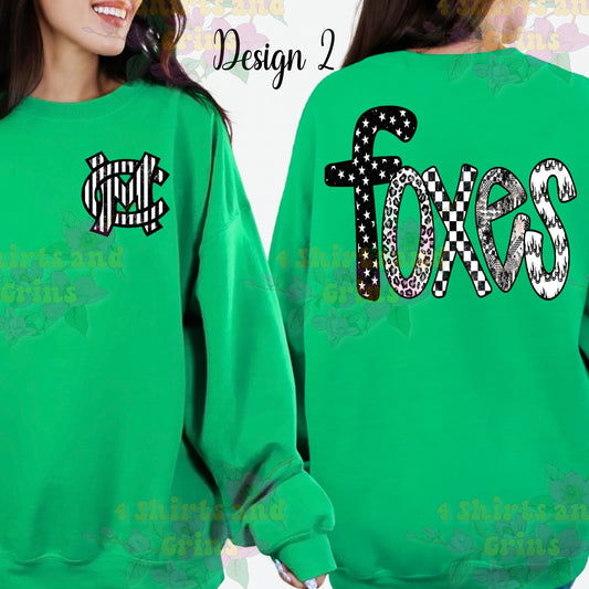 Grunge Foxes Long Sleeve