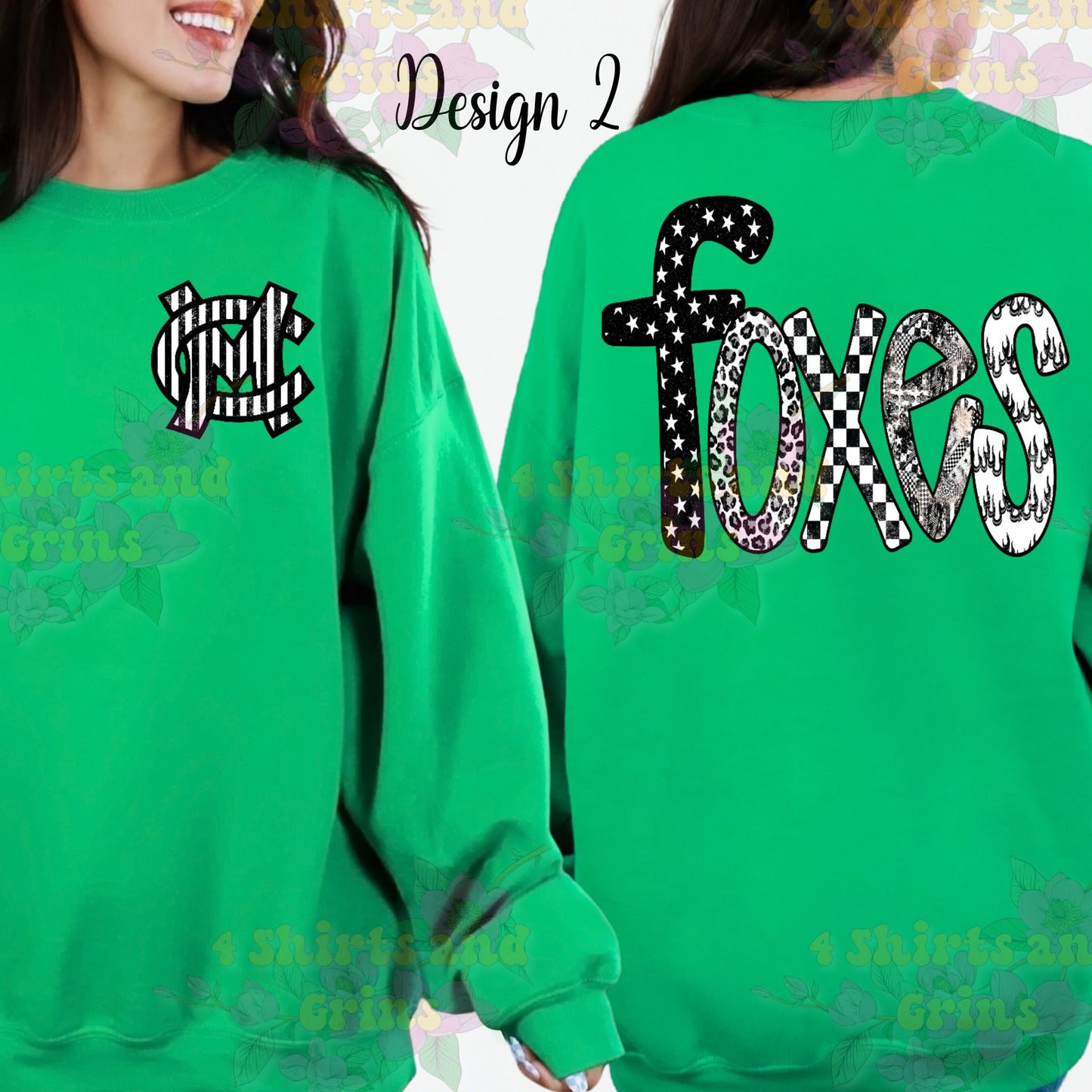 Grunge Foxes Long Sleeve