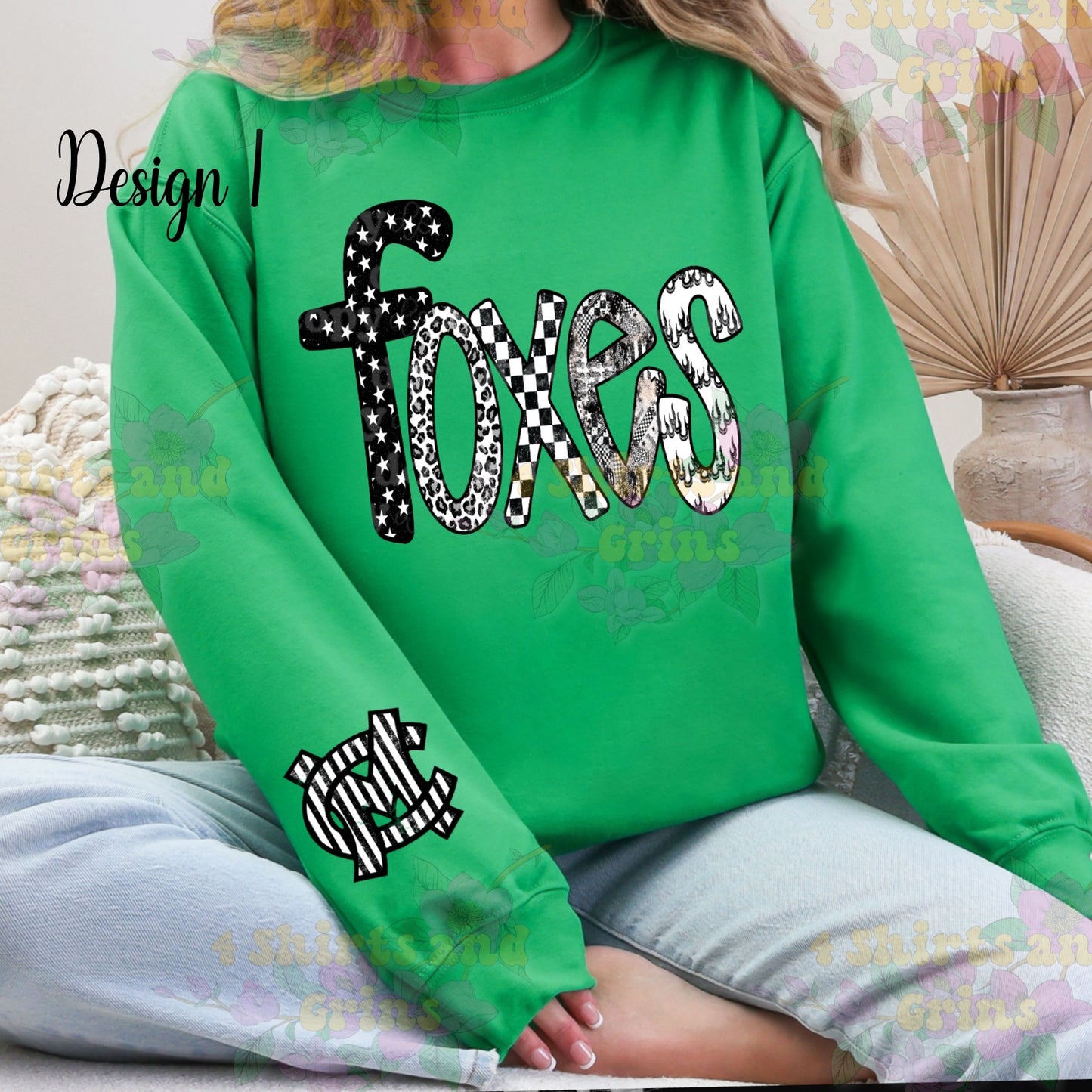 Grunge Foxes Long Sleeve