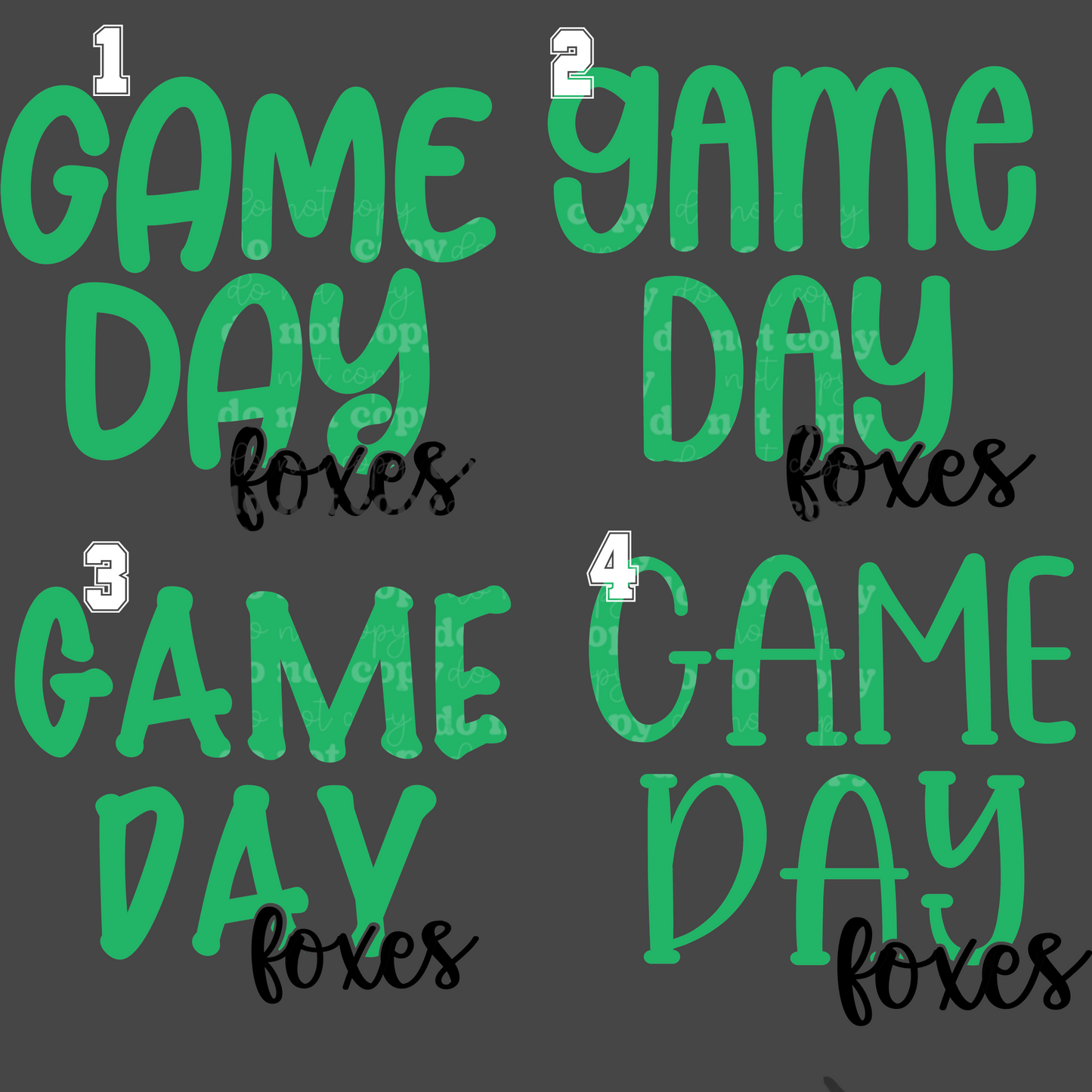 Glitter & Puff Game Day Foxes Tee