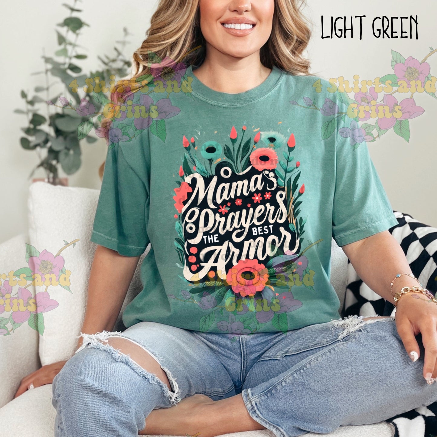 Mama’s Prayers Tee – Front or Back Design Options