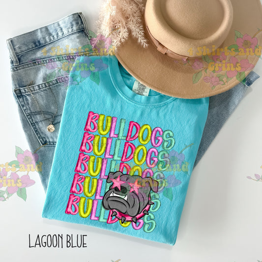 Neon Pop Bulldogs Tee ā Youth & Adult Sizes