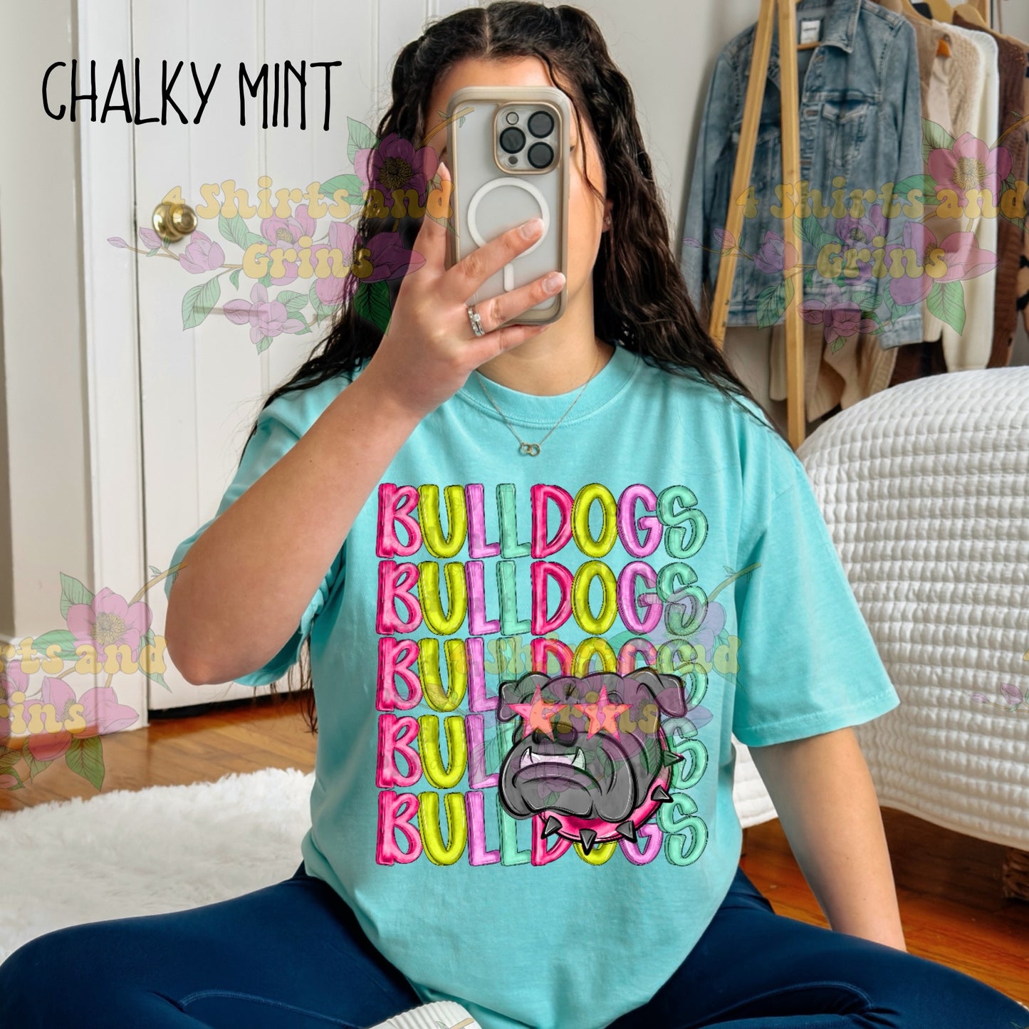 Neon Pop Bulldogs Tee – Youth & Adult Sizes