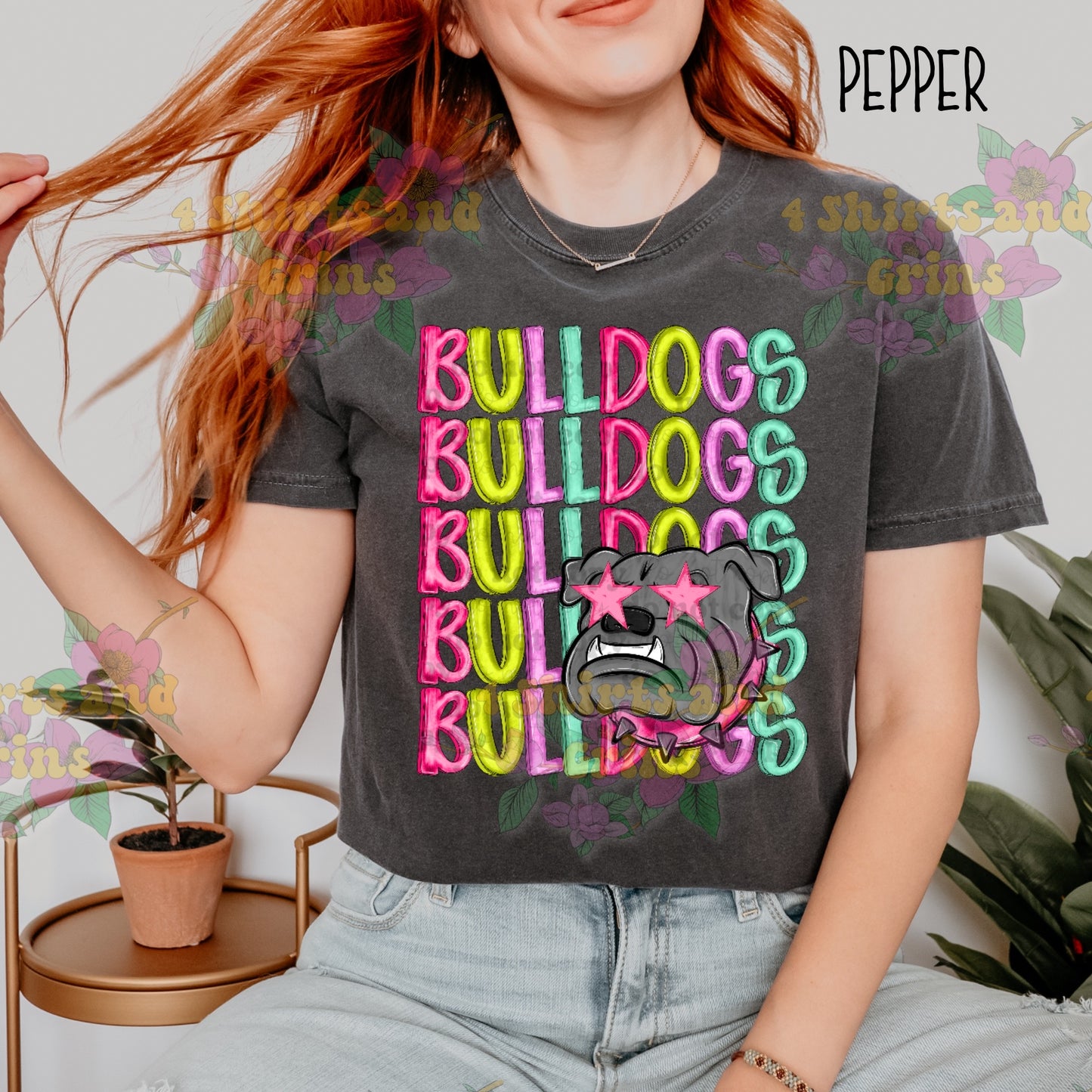 Neon Pop Bulldogs Tee – Youth & Adult Sizes