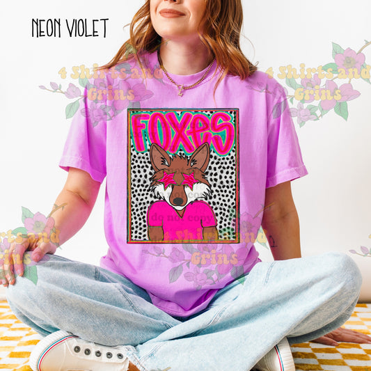 Star Eyed Foxes Mascot Tee – Front or Back Design