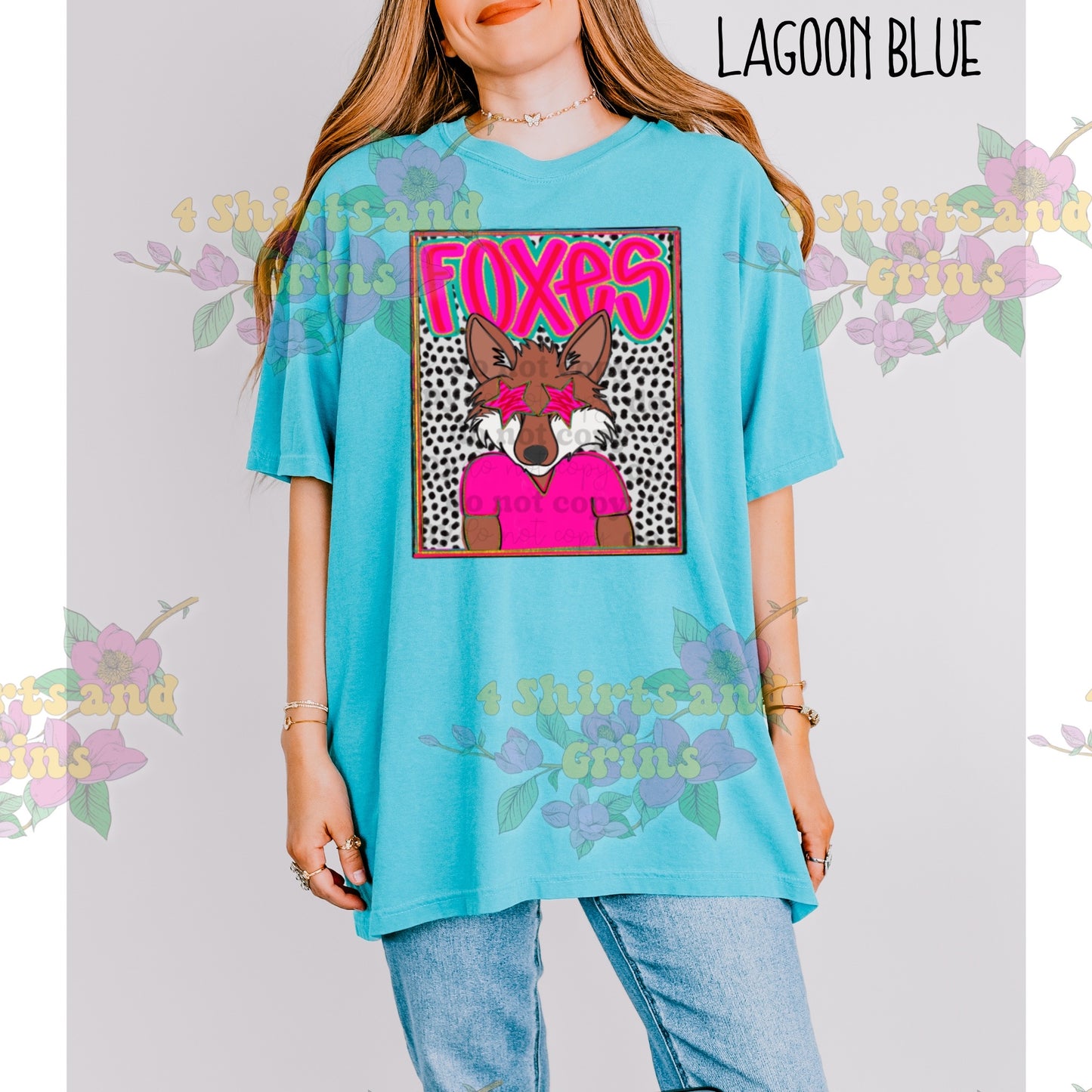 Star Eyed Foxes Mascot Tee – Front or Back Design