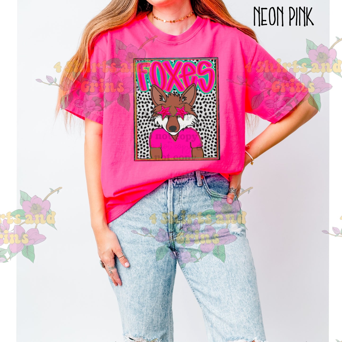 Star Eyed Foxes Mascot Tee – Front or Back Design