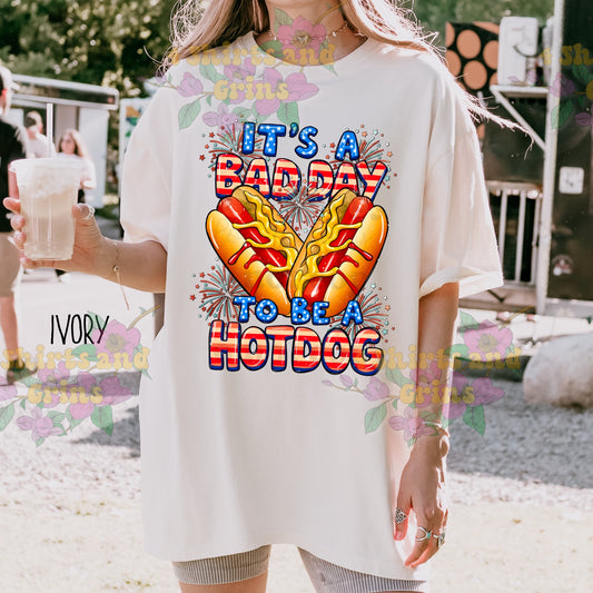 It's a Bad Day to Be a Hotdog Shirt or Tank | July 4th Party Tee
