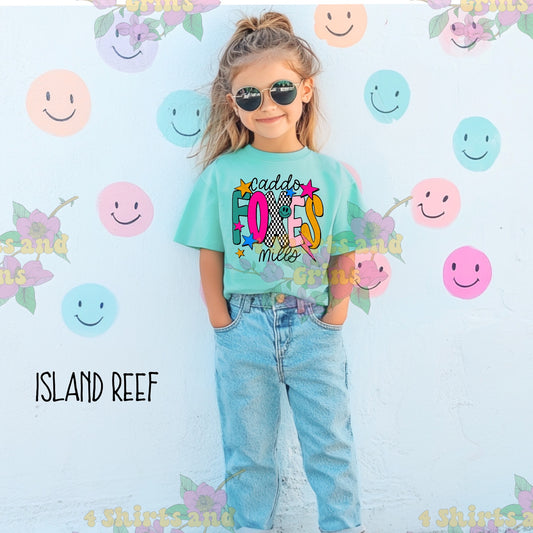 Caddo Mills Foxes Bright Stars Tee – Comfort Colors® Youth & Adult Sizes