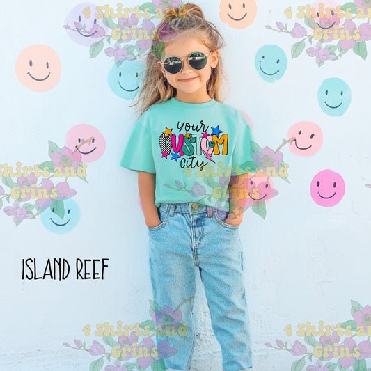 ๐จ Custom Word Tee โ Your City, Mascot, Phrase & More!