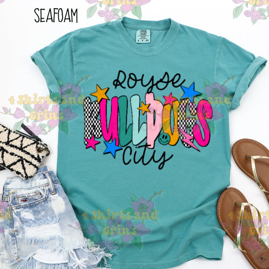 Royse City Bulldogs Bright Stars Tee | Comfort ColorsĀ® Youth & Adult Sizes