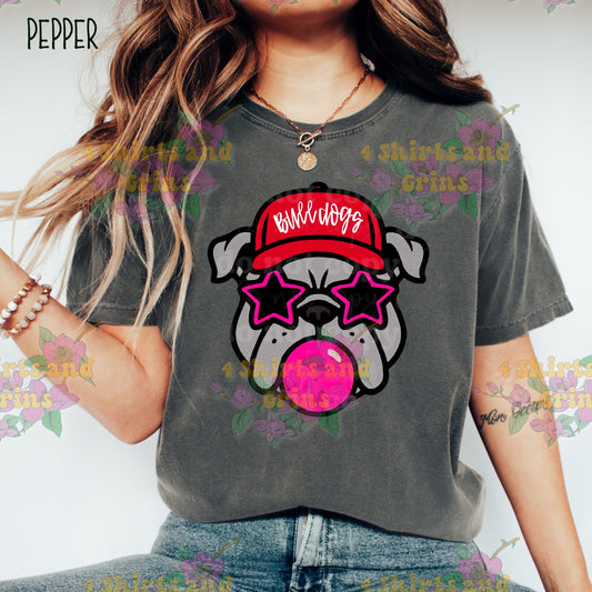Bulldog Bubble Tee โ Youth & Adult Sizes | Comfort Colors & Bleached Options