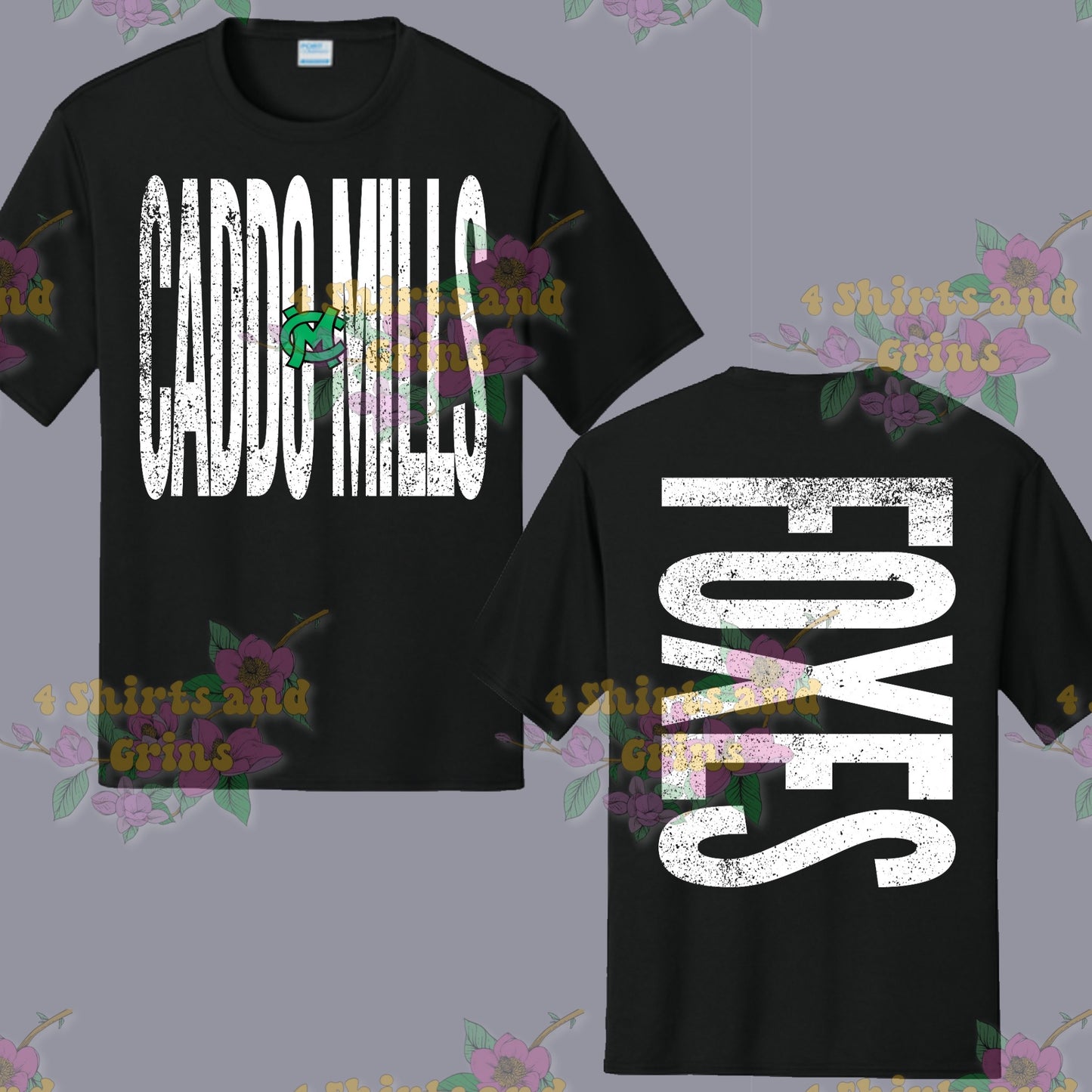 Caddo Mills Foxes Vertical Tee | T-Shirt, Long Sleeve, or Sweatshirt (Youth & Adult Sizes)