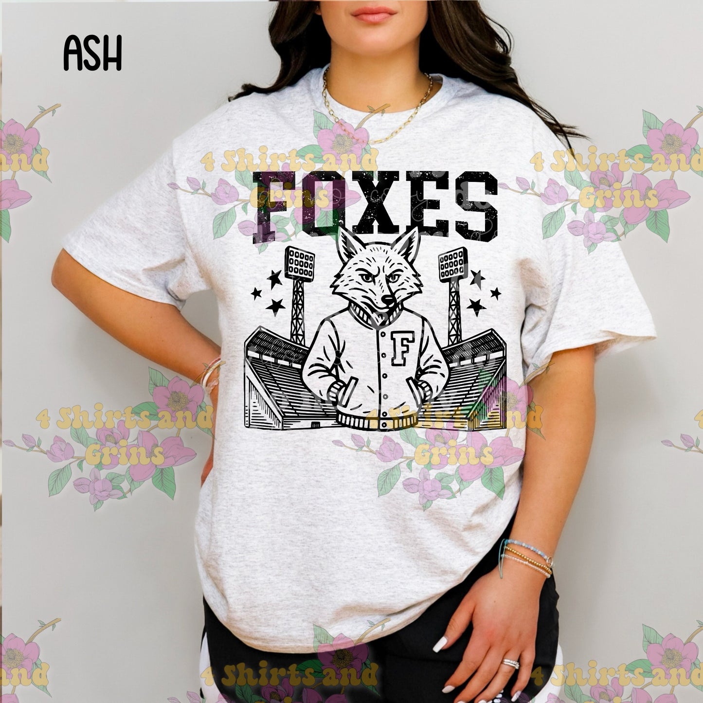 Foxes Stadium Mascot Tee | Custom Spirit Shirt | Over 150 Mascots Available