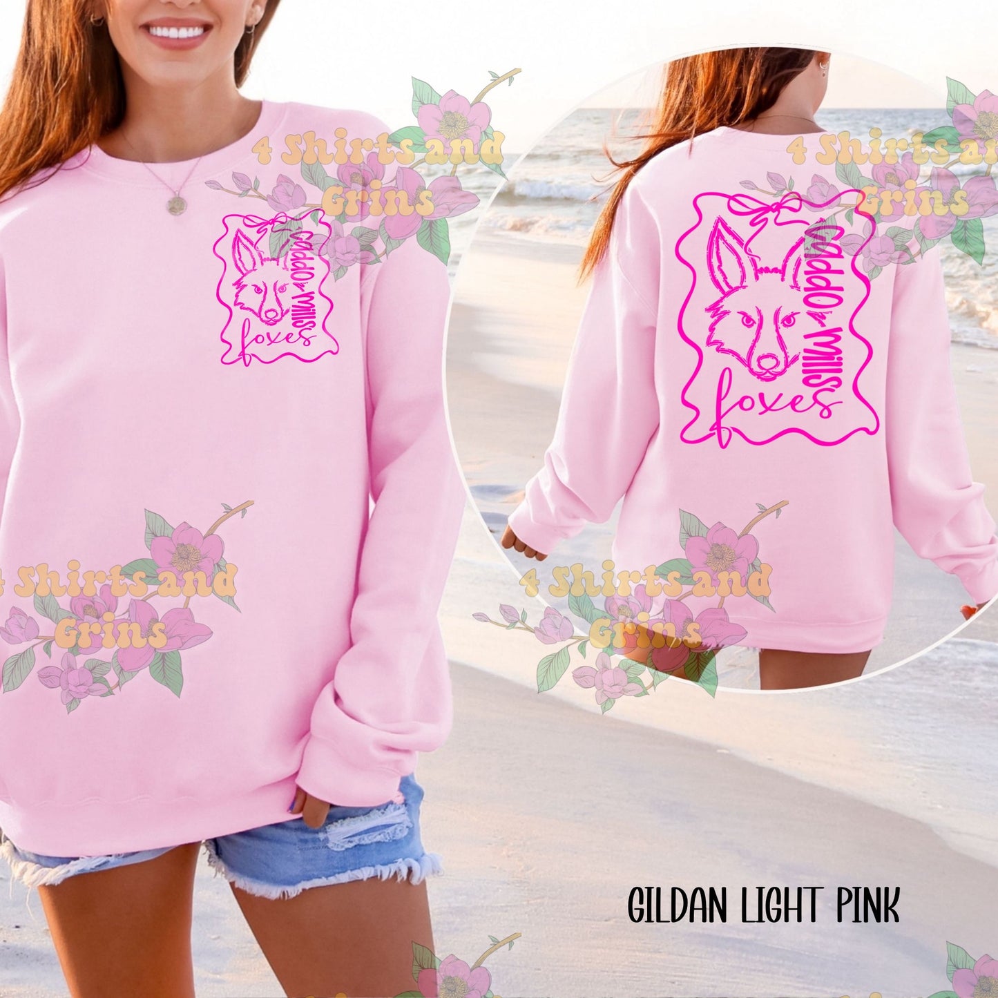 Caddo Mills Foxes Bow Spirit Shirt or Sweatshirt