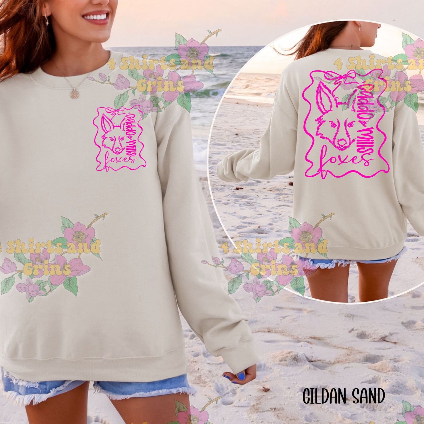 Caddo Mills Foxes Bow Spirit Shirt or Sweatshirt