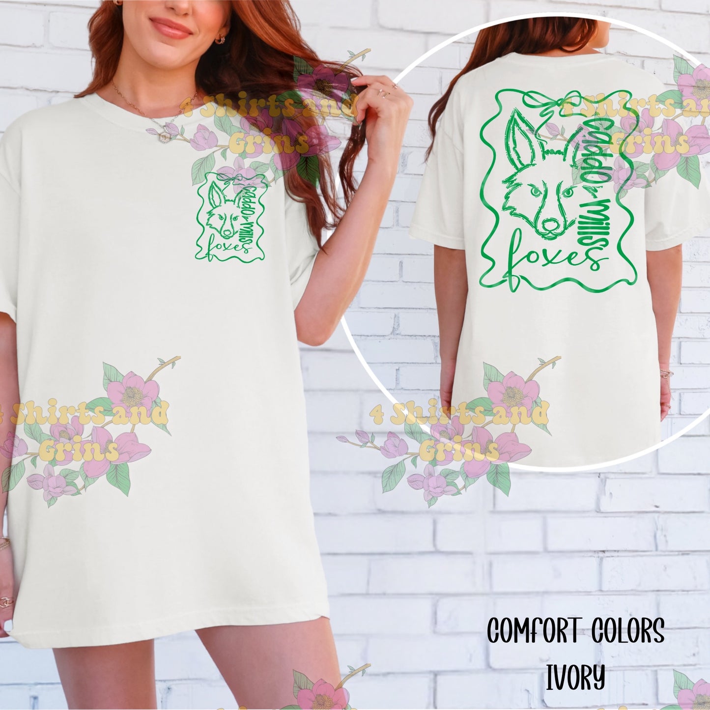Caddo Mills Foxes Bow Spirit Shirt or Sweatshirt