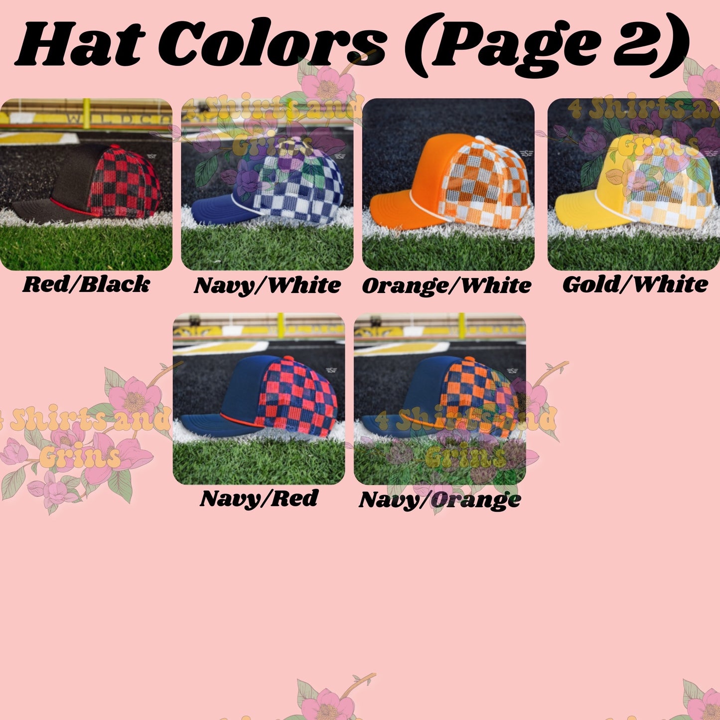 Custom Upside Down or Right Side Up Puff Trucker Hat | Checkered Mesh Back | 5-Panel High Crown Cap