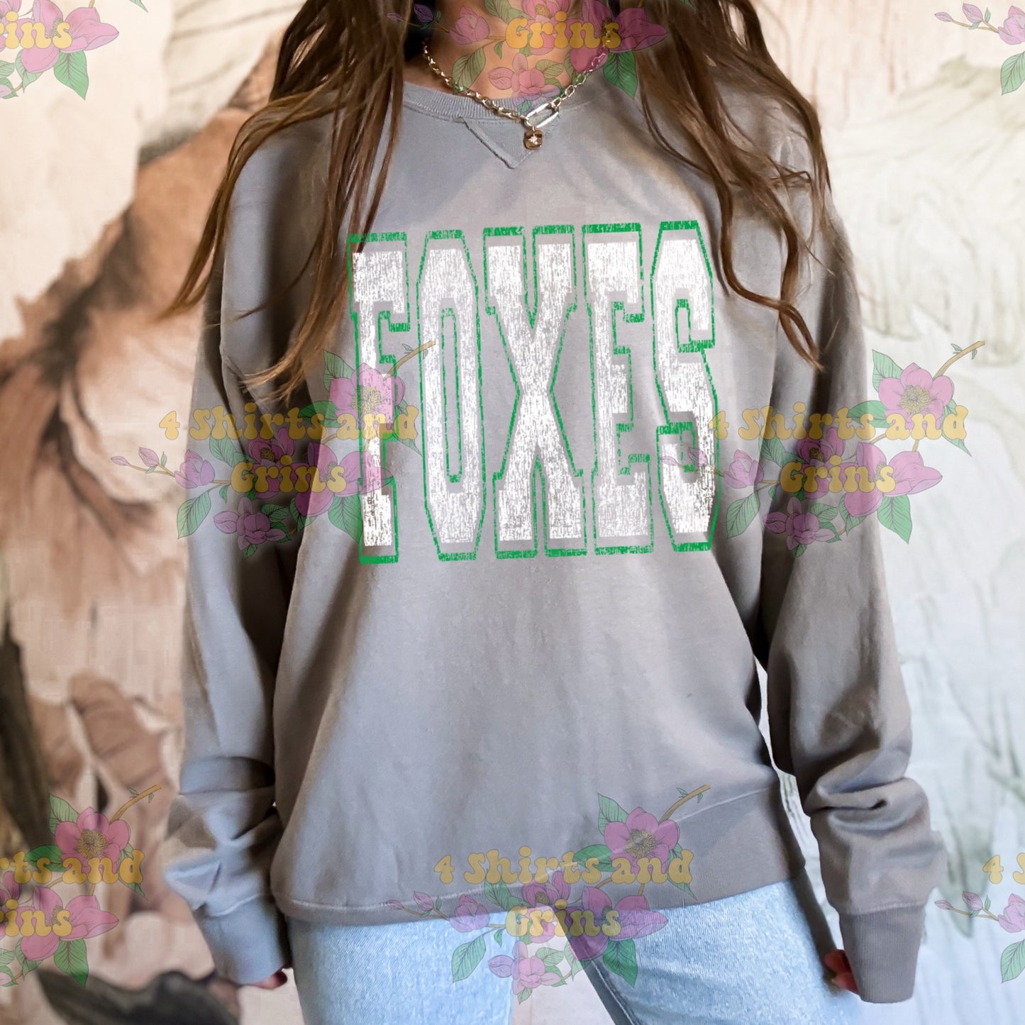 Caddo Mills Foxes Hanes Comfort Wash Sweatshirt – Distressed Vintage Spirit Crewneck