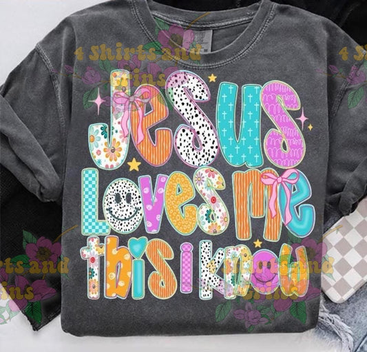 Jesus Loves Me This I Know | Colorful Comfort Colors® Tee – Youth & Adult Sizes
