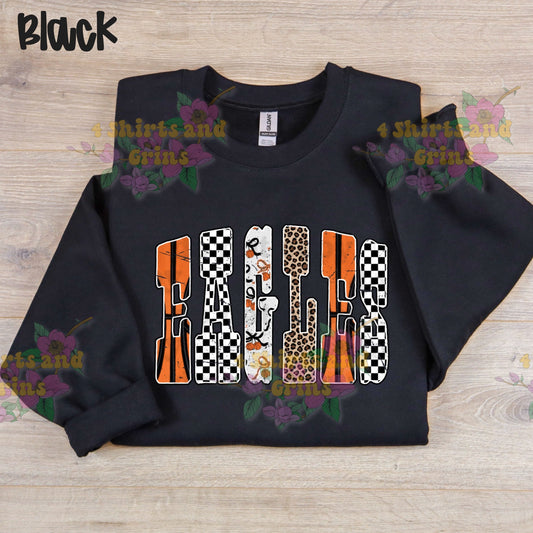 Eagles Basketball Retro Pattern Sweatshirt or Hoodie