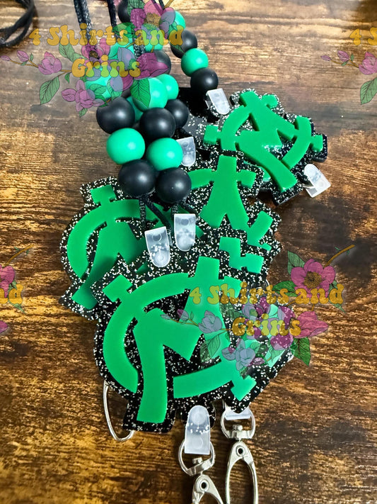 Caddo Mills Breakaway Lanyard with Acrylic Charm