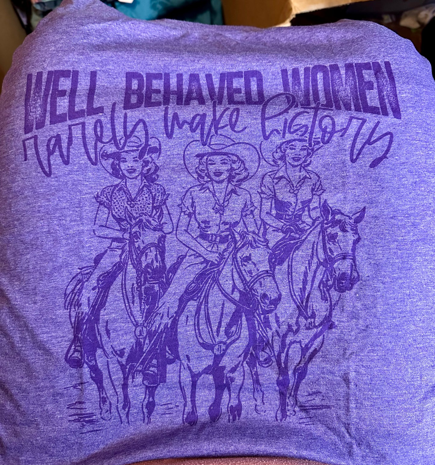 Well Behaved Women Rarely Make History Tee | Heather Purple Gildan Softstyle