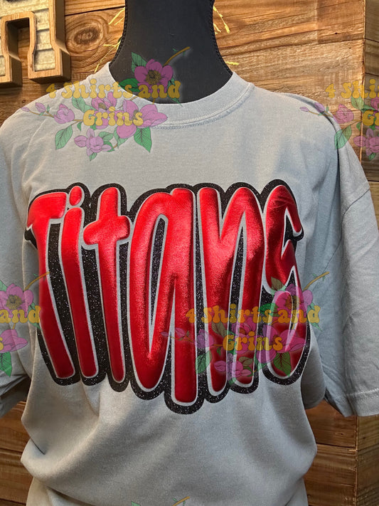 ✨Custom Metallic Puff Spirit Tee – Your Word, Your Way!✨