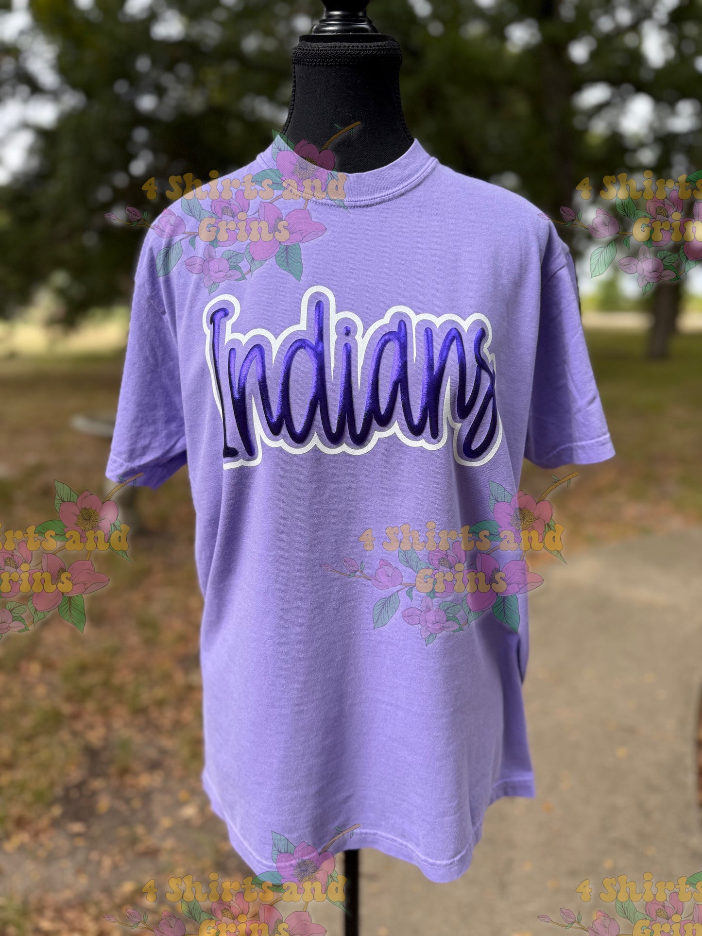 Custom Comfort Colors Spirit Shirt | Glitter Outline + Puff or Metallic Puff