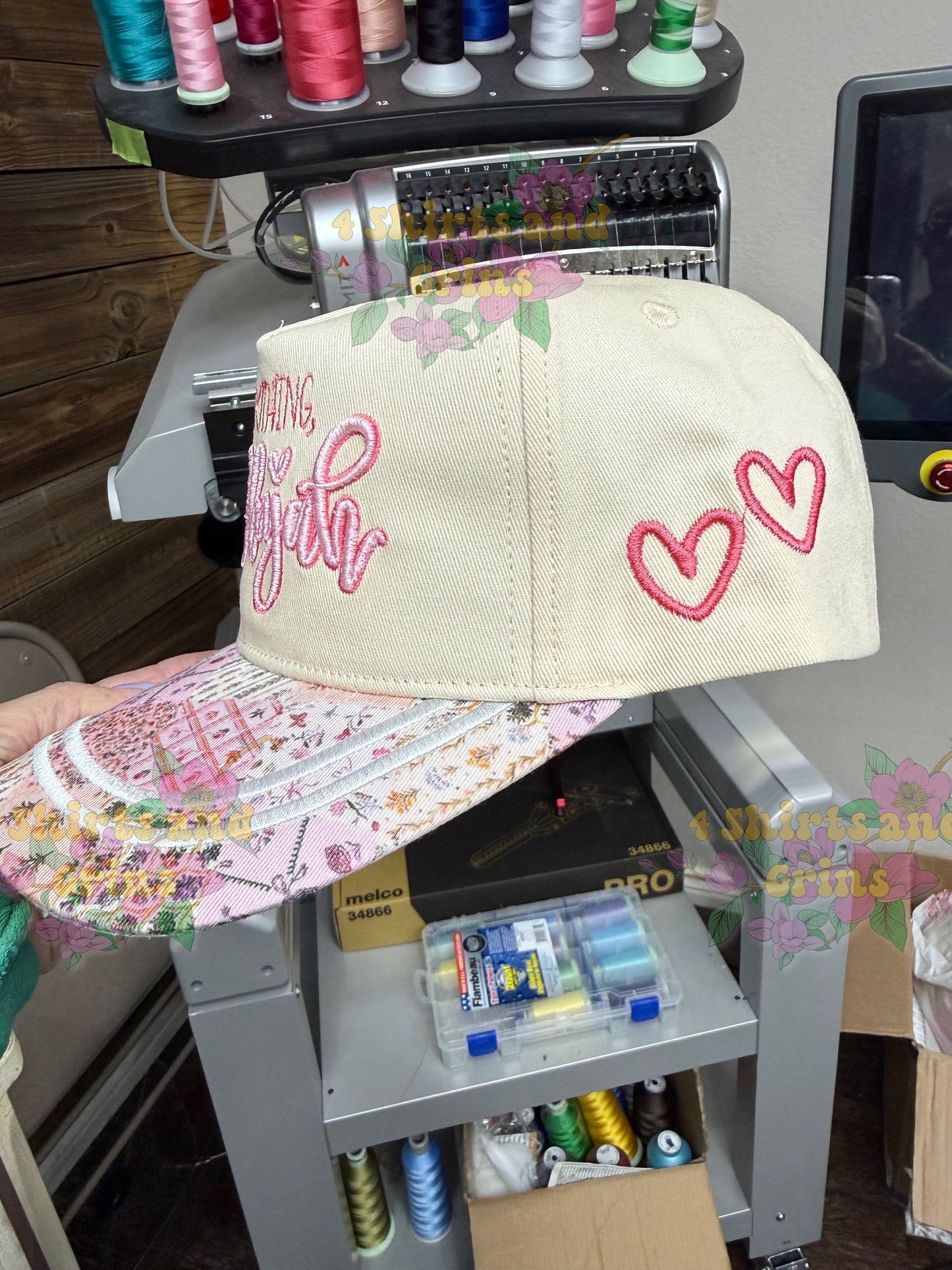 Everything Hallelujah Embroidered Patchwork Trucker Hat