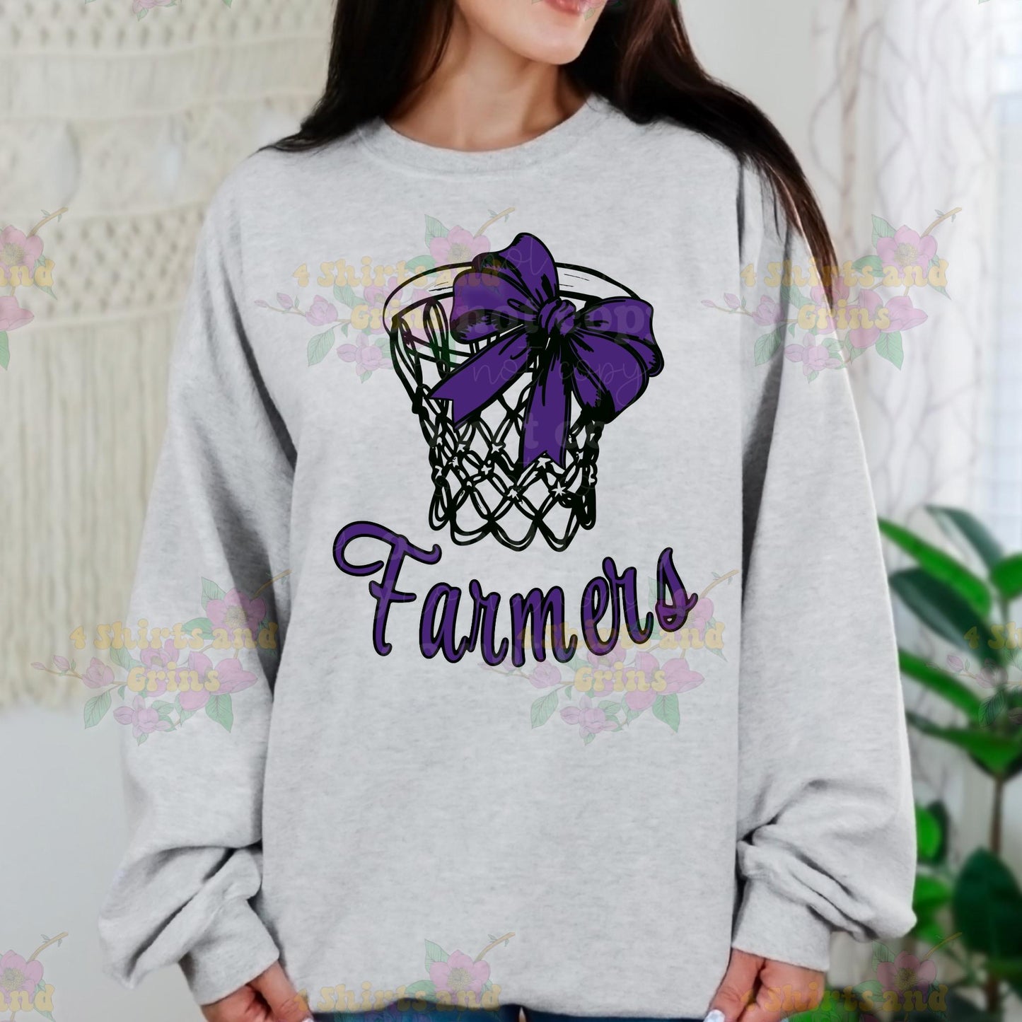 🎀 Custom Basketball Hoop & Bow Shirt – Personalized Team Spirit Tee (Youth & Adult Sizes)