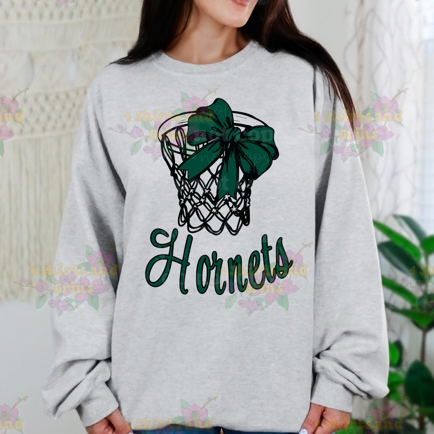 🎀 Custom Basketball Hoop & Bow Shirt – Personalized Team Spirit Tee (Youth & Adult Sizes)