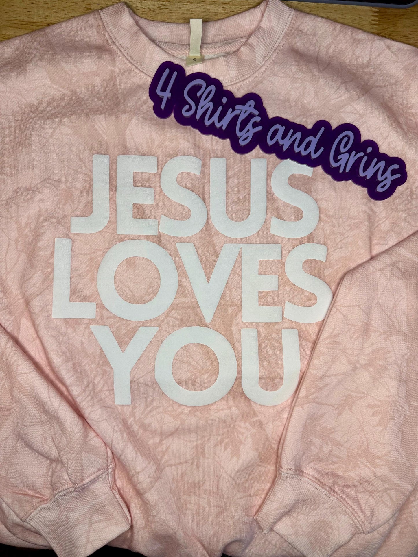Jesus Loves You Pink Camo Sweatshirt