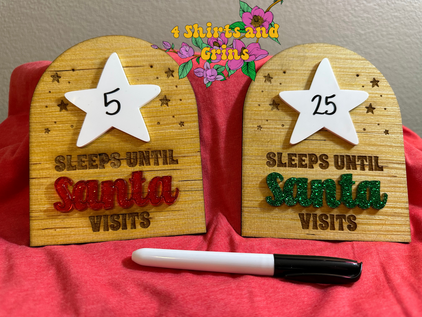 Sleeps Until Santa Sign - Limited Quantity