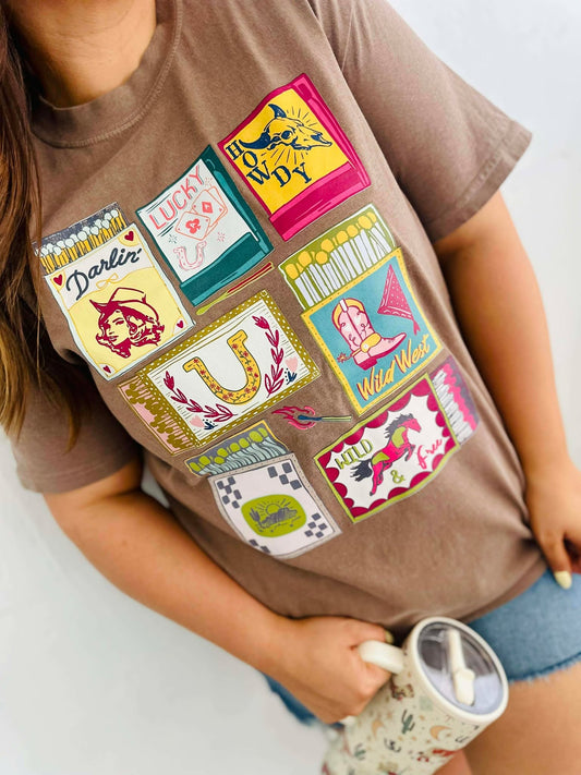 Western Matchbooks DTF Graphic Design Tee