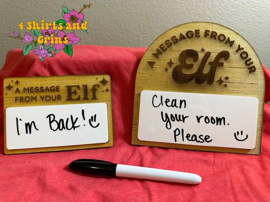 Message From Your Elf Sign - Limited Quantity