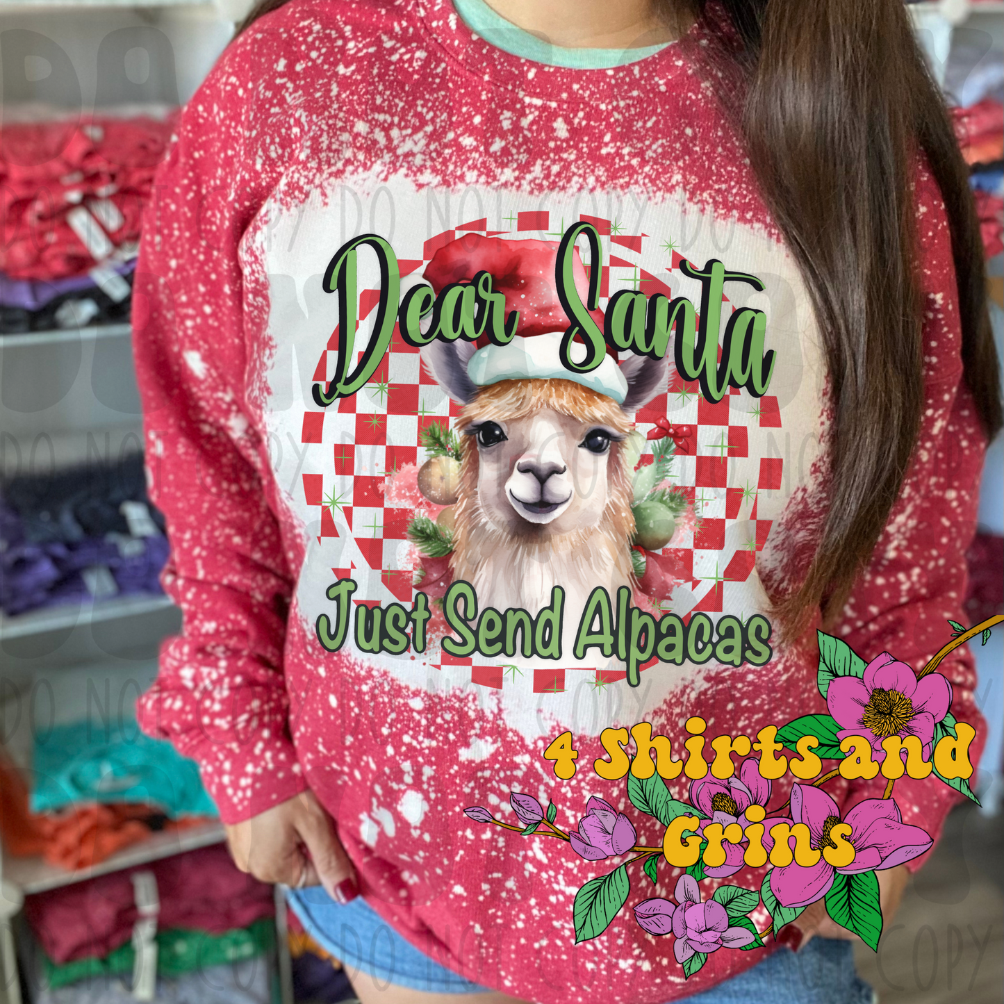 Dear Santa Just Send Alpacas Shirt