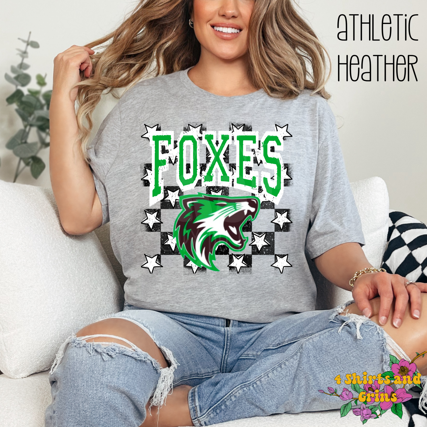 Fox Logo and Stars T-Shirt