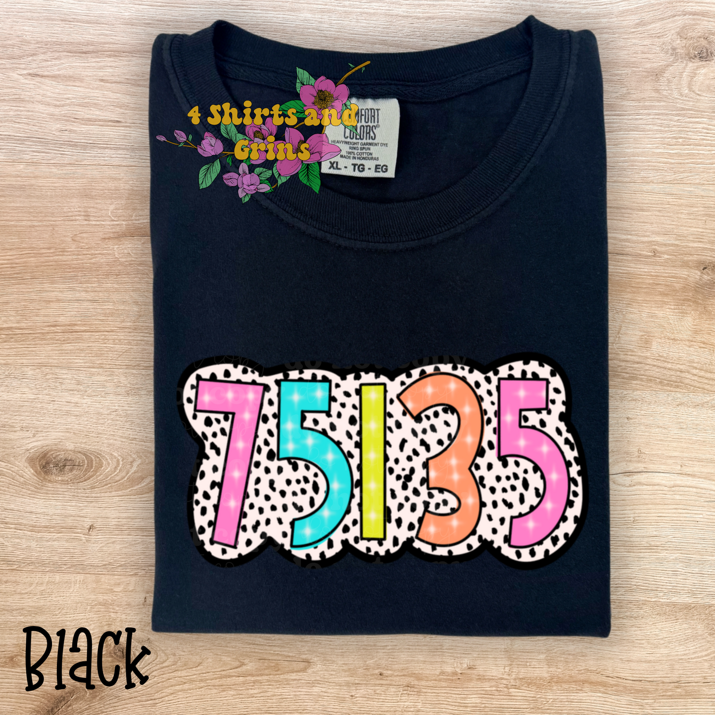 Colorful Dalmatian Custom Zip Code Shirt