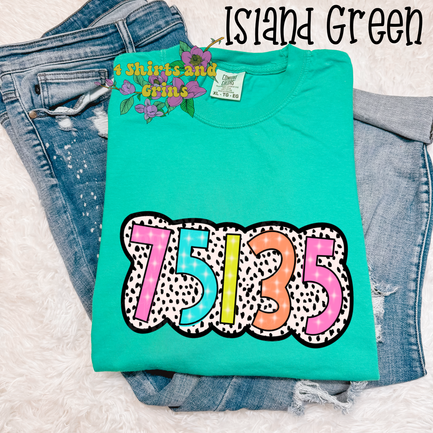 Colorful Dalmatian Custom Zip Code Shirt