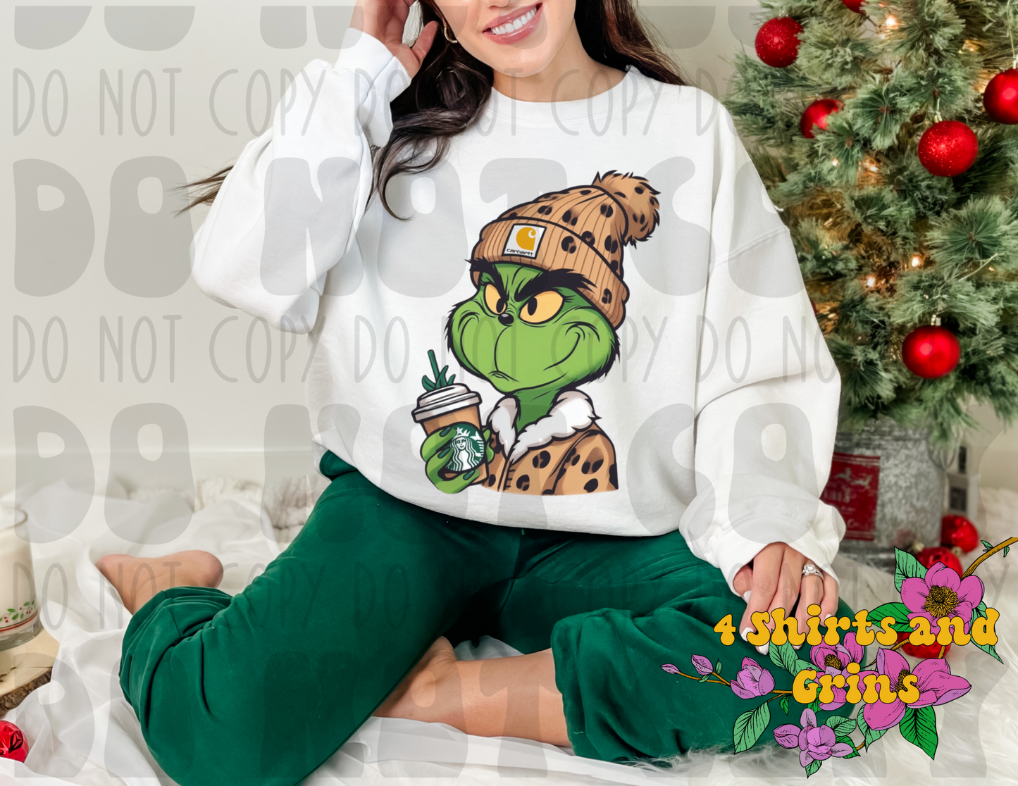 Boujee Green Man Tan Hat Sweatshirt