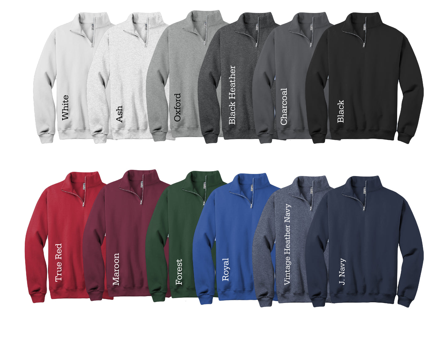 Custom Embroidered Dotted 1/4 Zip