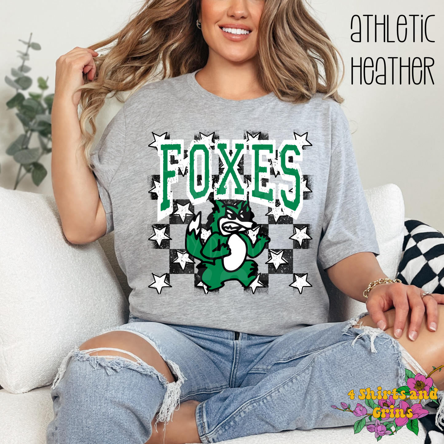 Cartoon Fox and Stars T-Shirt